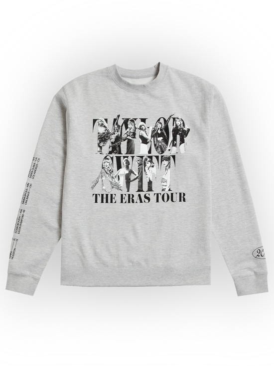 Taylor Swift Tops - Taylor Swift The Eras Tour 2023 Gray Crewneck Sweatshirt Size Medium